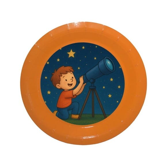 Prato de Papel Personalizado Telescópio Kids