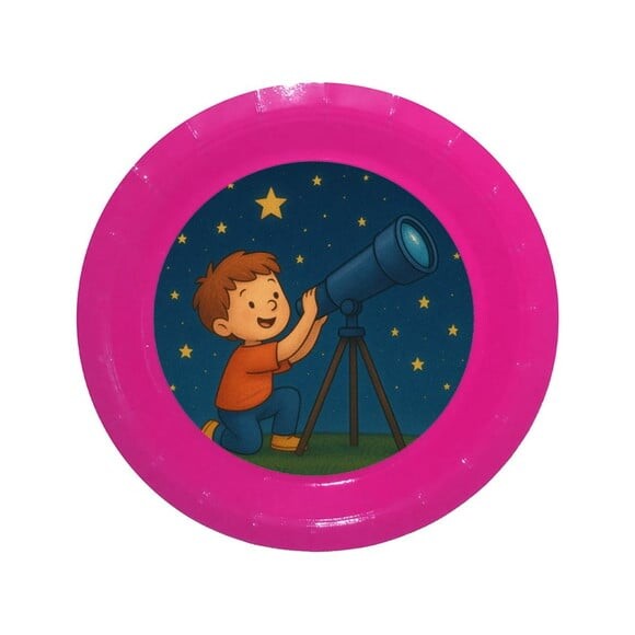 Prato de Papel Personalizado Telescópio Kids
