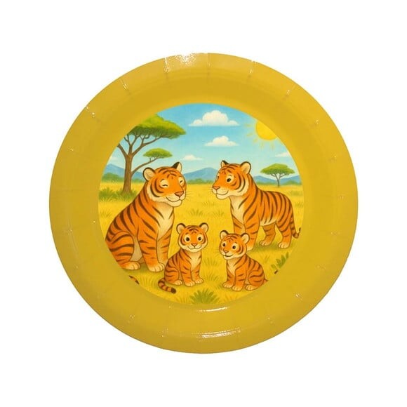 Prato de Papel Personalizado Tigres