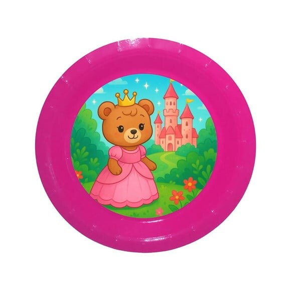 Prato de Papel Personalizado Ursinha Princesa