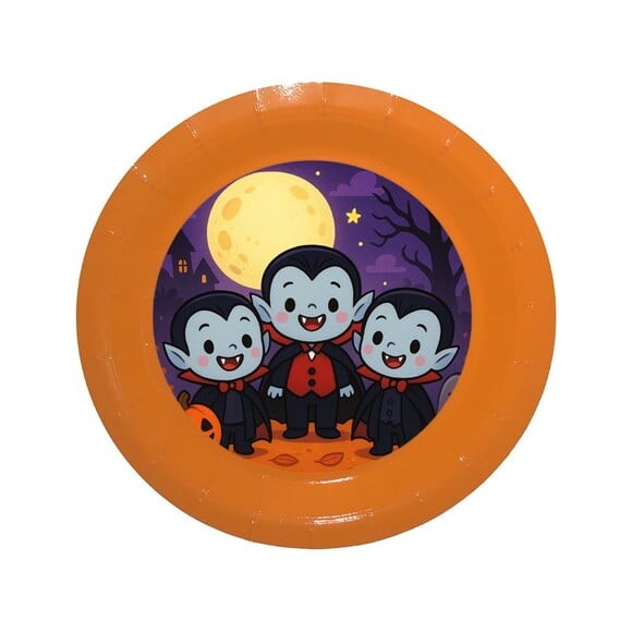 Prato de Papel Personalizado Vampirinhos Fofinhos
