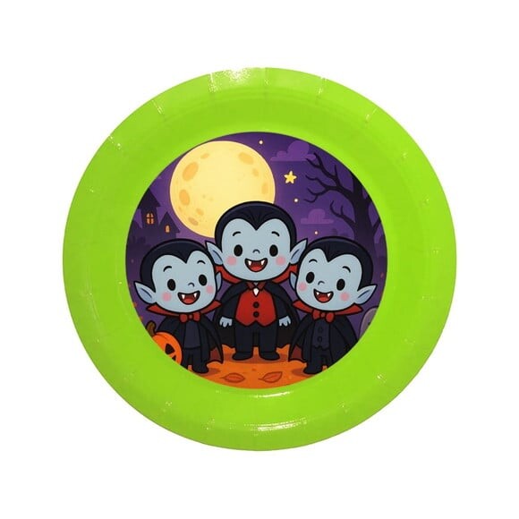 Prato de Papel Personalizado Vampirinhos Fofinhos