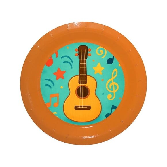 Prato de Papel Personalizado Violão
