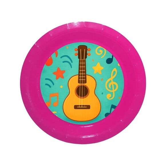 Prato de Papel Personalizado Violão