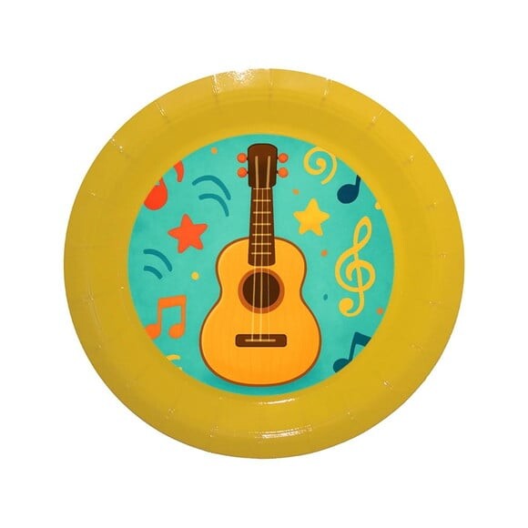 Prato de Papel Personalizado Violão