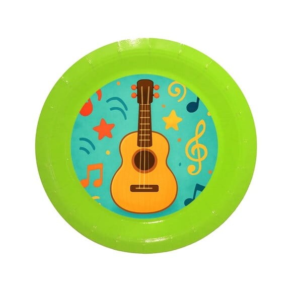 Prato de Papel Personalizado Violão