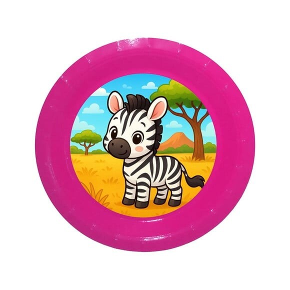 Prato de Papel Personalizado Zebra Baby