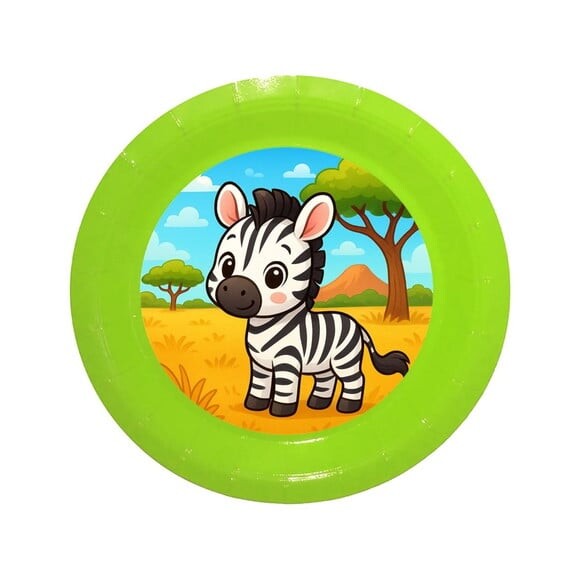 Prato de Papel Personalizado Zebra Baby