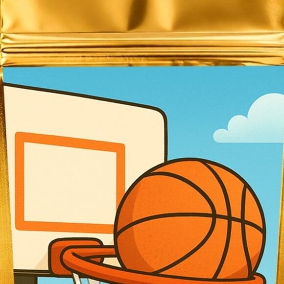 Saco Festa Metalizado Dourado 13x20 Basquete