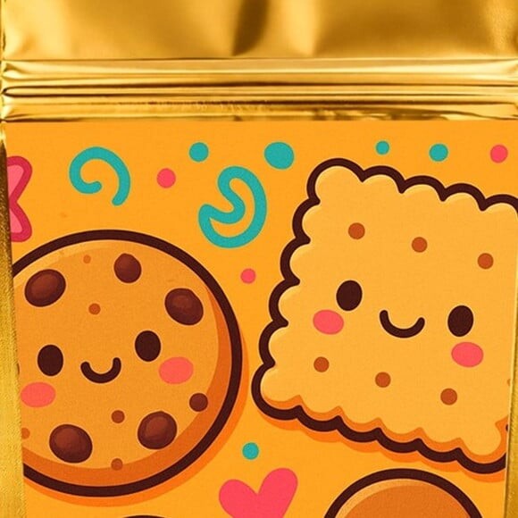 Saco Festa Metalizado Dourado 13x20 Biscoitinhos