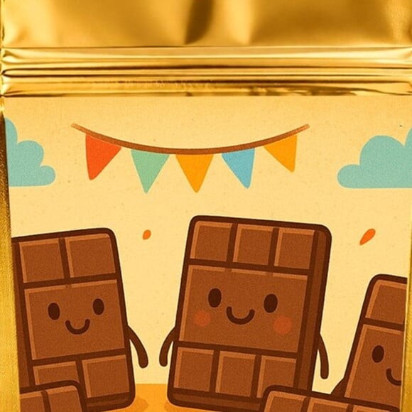 Saco Festa Metalizado Dourado 13x20 Chocolates