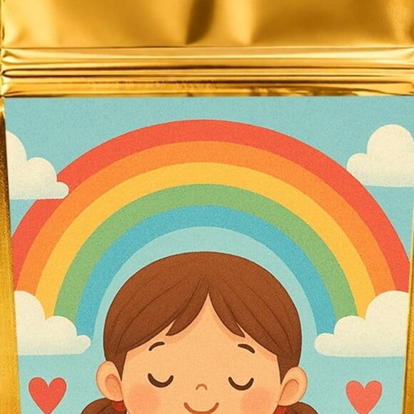 Saco Festa Metalizado Dourado 13x20 Chuva de Amor