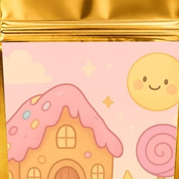 Saco Festa Metalizado Dourado 13x20 Confeitaria Kids
