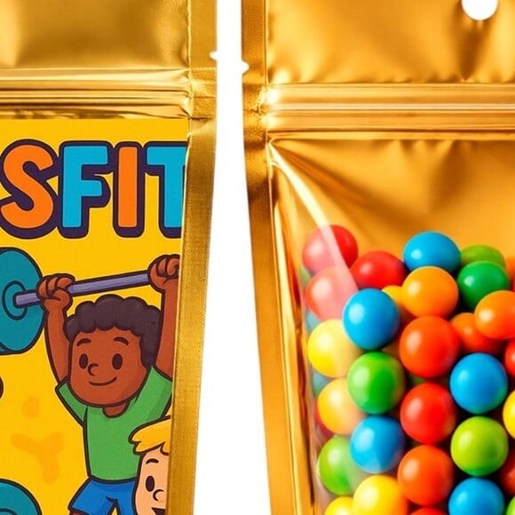 Saco Festa Metalizado Dourado 13x20 Crossfit
