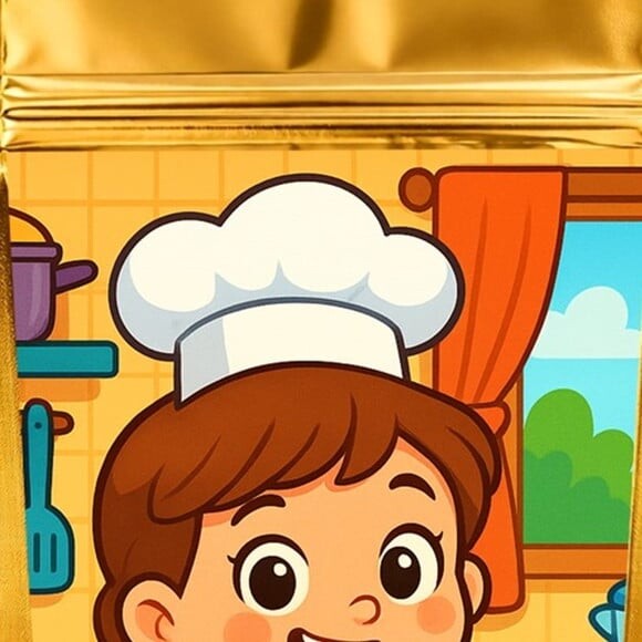 Saco Festa Metalizado Dourado 13x20 Cozinha Kids