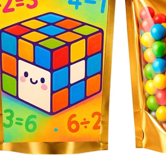 Saco Festa Metalizado Dourado 13x20 Cubo Mágico