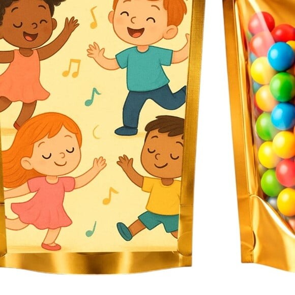 Saco Festa Metalizado Dourado 13x20 Dança