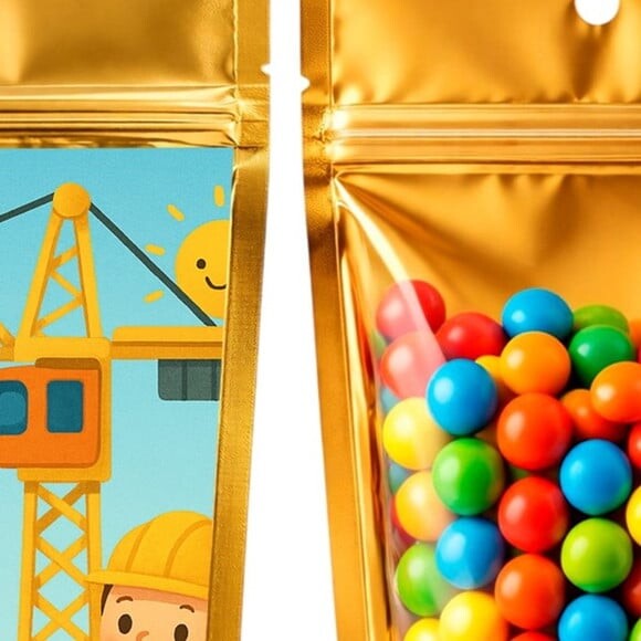 Saco Festa Metalizado Dourado 13x20 Grua