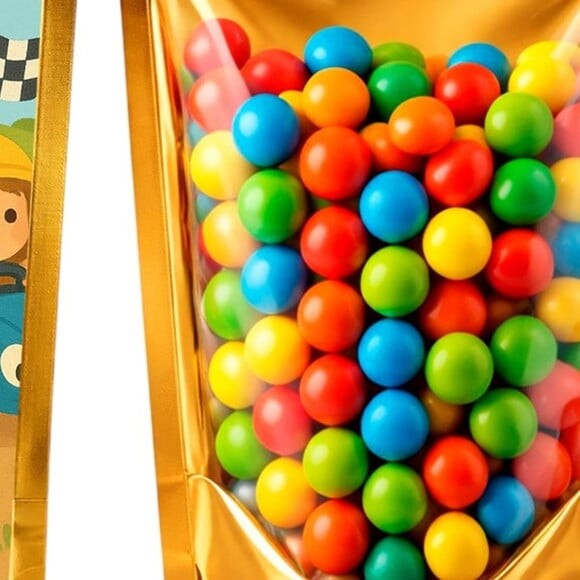 Saco Festa Metalizado Dourado 13x20 Kart Infantil