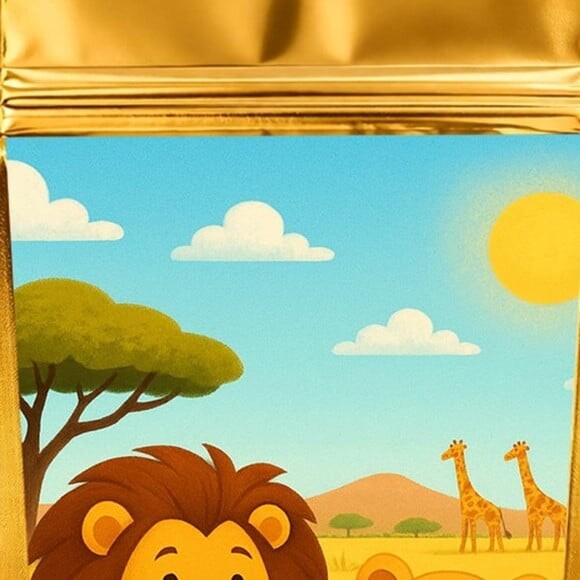 Saco Festa Metalizado Dourado 13x20 Leões