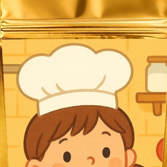 Saco Festa Metalizado Dourado 13x20 Mini Chefe Menina