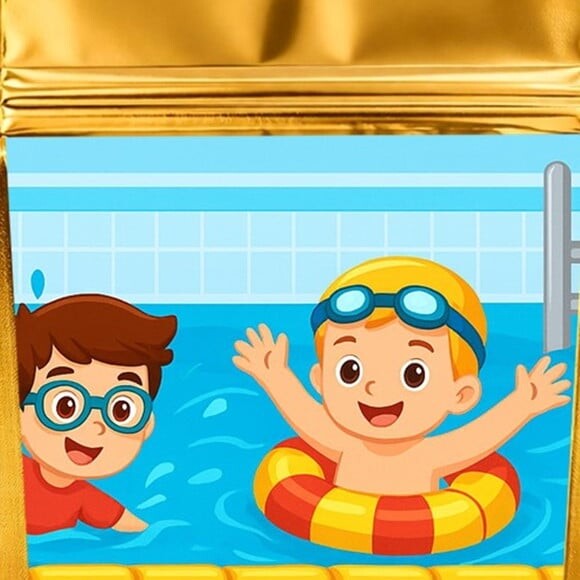 Saco Festa Metalizado Dourado 13x20 Natação
