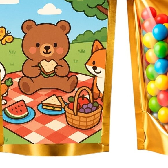 Saco Festa Metalizado Dourado 13x20 Picnic
