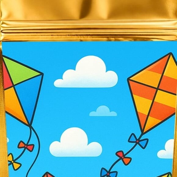 Saco Festa Metalizado Dourado 13x20 Pipas