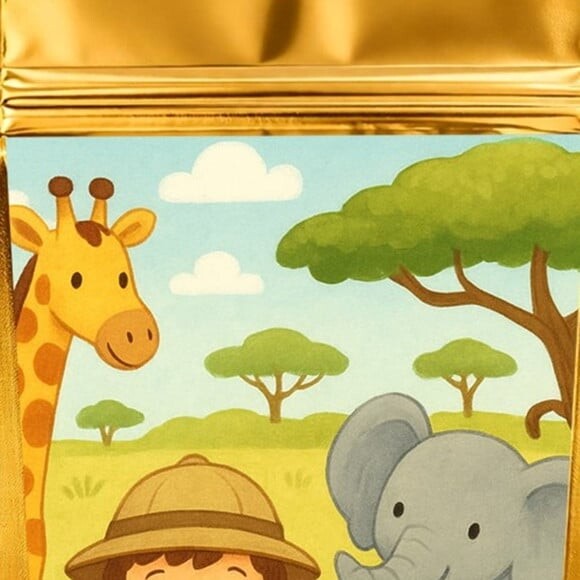 Saco Festa Metalizado Dourado 13x20 Safari