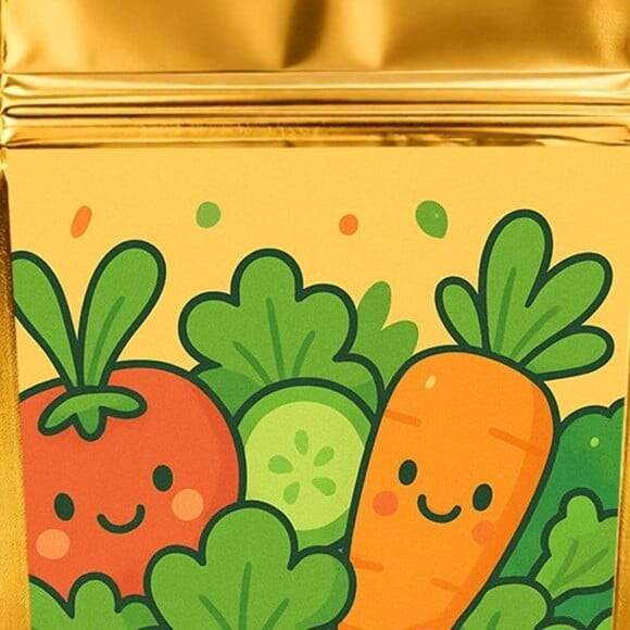 Saco Festa Metalizado Dourado 13x20 Salada Divertida