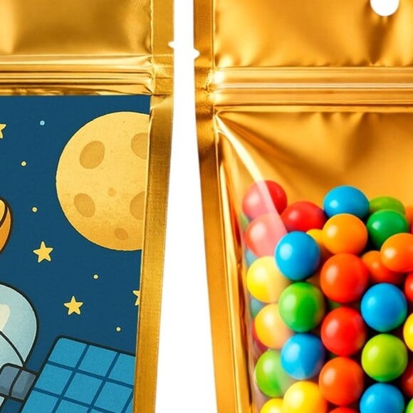 Saco Festa Metalizado Dourado 13x20 Satélite