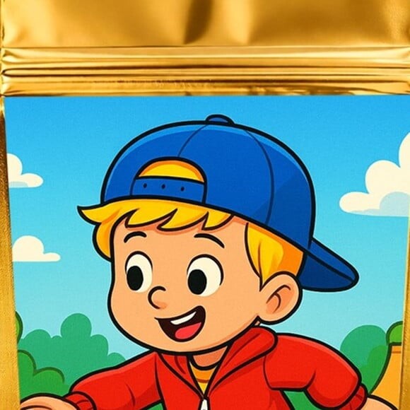 Saco Festa Metalizado Dourado 13x20 Skate Kids