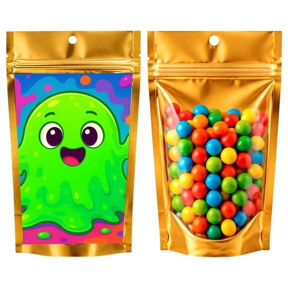 Saco Festa Metalizado Dourado 13x20 Slime