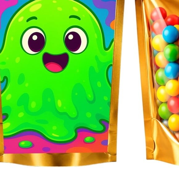 Saco Festa Metalizado Dourado 13x20 Slime
