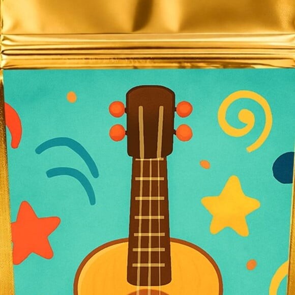 Saco Festa Metalizado Dourado 13x20 Violão