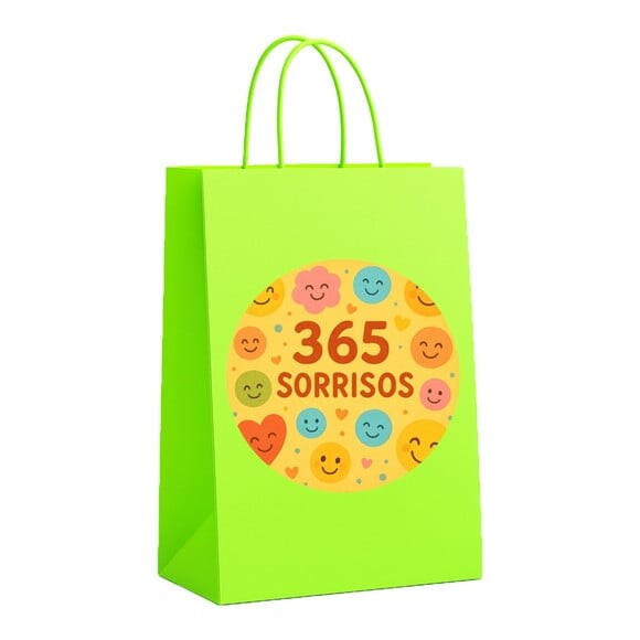 Sacola de Papel Personalizada Infantil 365 Sorrisos