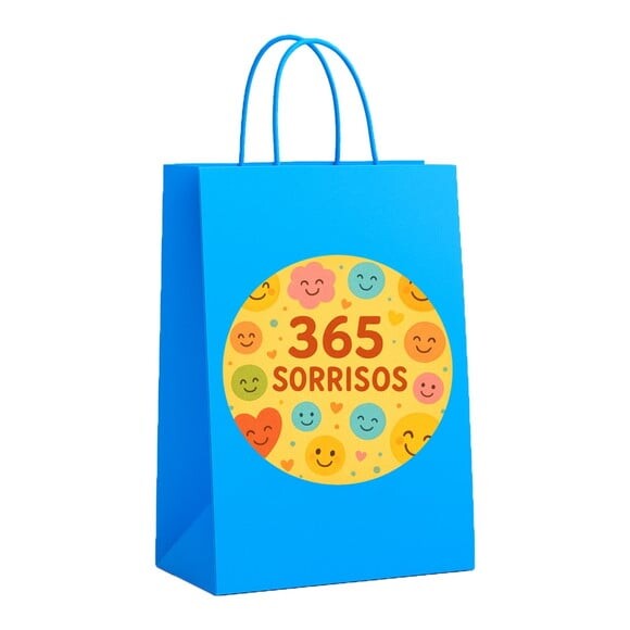 Sacola de Papel Personalizada Infantil 365 Sorrisos
