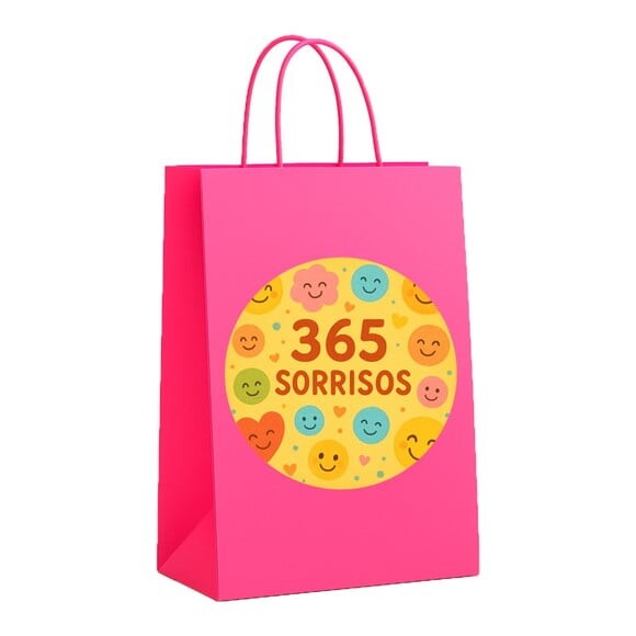 Sacola de Papel Personalizada Infantil 365 Sorrisos