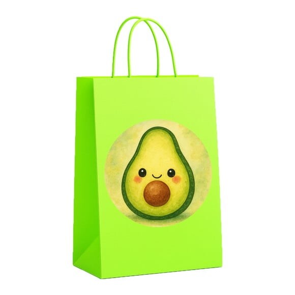 Sacola de Papel Personalizada Infantil Abacate