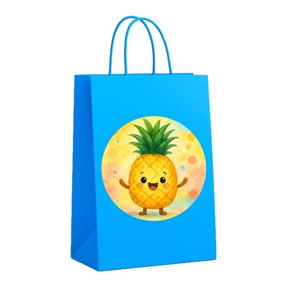 Sacola de Papel Personalizada Infantil Abacaxi