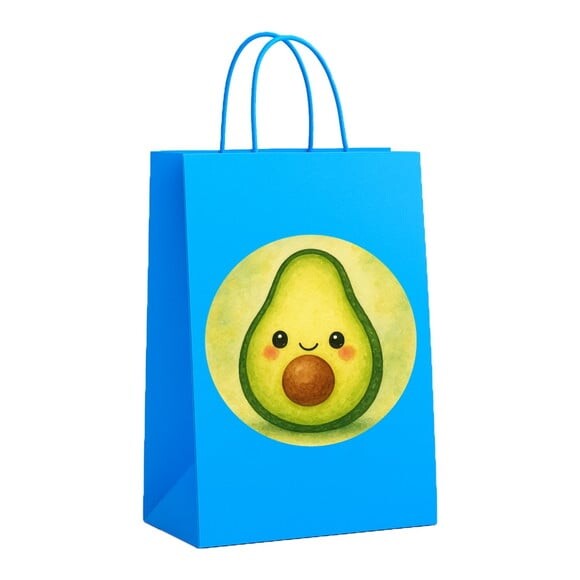 Sacola de Papel Personalizada Infantil Abacate