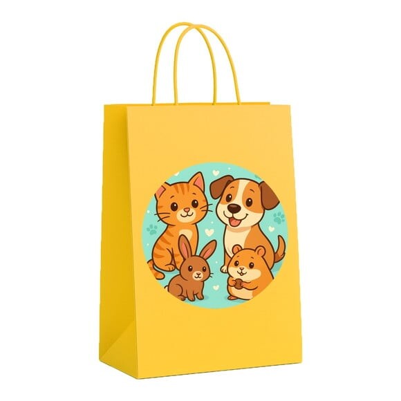 Sacola de Papel Personalizada Infantil Animais de Estimação