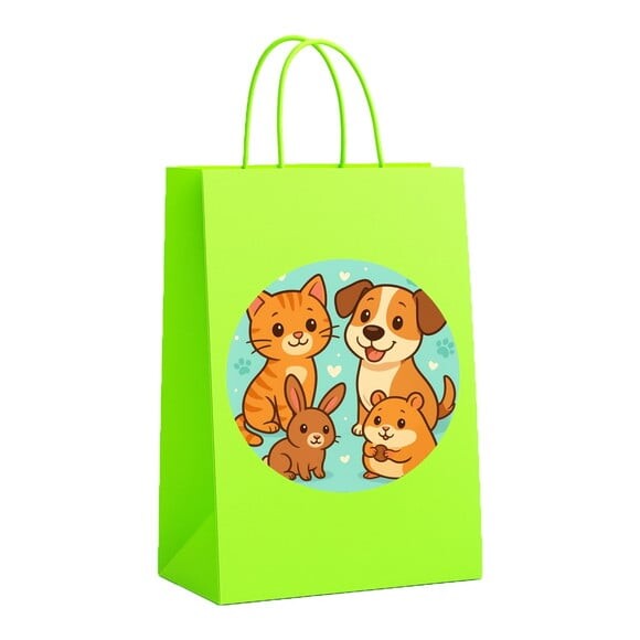 Sacola de Papel Personalizada Infantil Animais de Estimação
