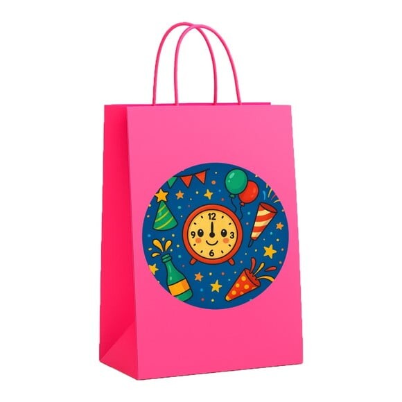 Sacola de Papel Personalizada Infantil Ano Novo