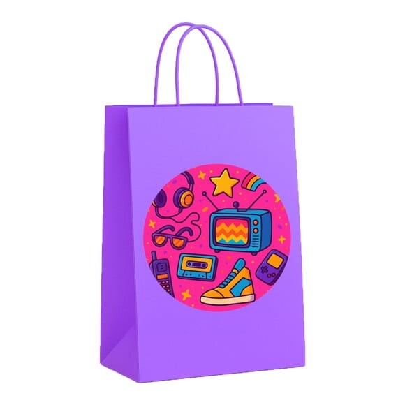 Sacola de Papel Personalizada Infantil Anos 80