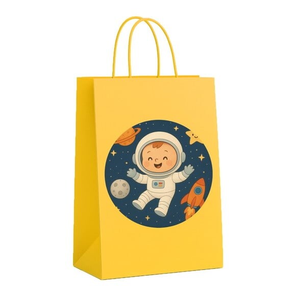 Sacola de Papel Personalizada Infantil Astronauta Baby