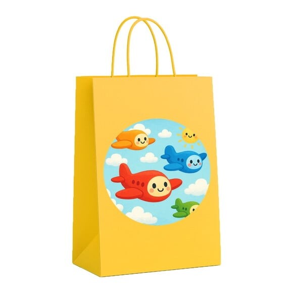Sacola de Papel Personalizada Infantil Aviões