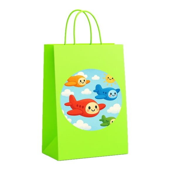 Sacola de Papel Personalizada Infantil Aviões