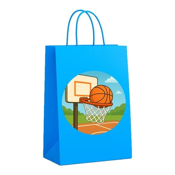 Sacola de Papel Personalizada Infantil Basquete
