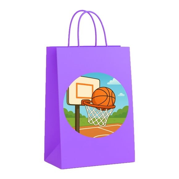 Sacola de Papel Personalizada Infantil Basquete